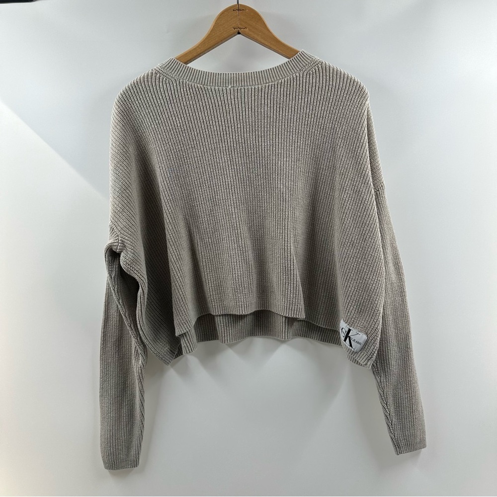 Calvin Klein Jeans Beige Knitted Sweater Top – Size Small